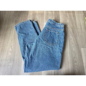 L.L. Bean Womens Original Fit Relaxed Fleece Lined Jeans 16 Tall Made In Mexico